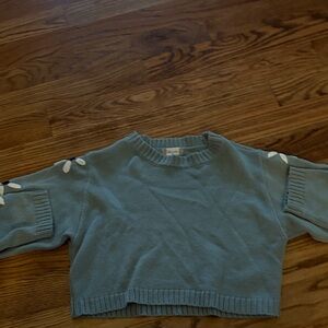 Altar'd State Blue Sweater with White Details